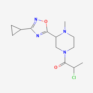 2-Chloro-1-[3-(3-cyclopropyl-1,2,4-oxadiazol-5-yl)-4-methylpiperazin-1-yl]propan-1-one