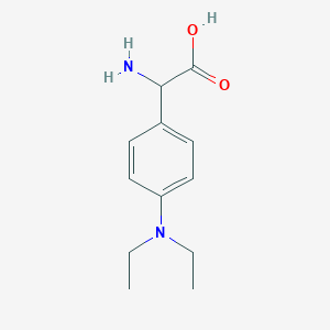 molecular formula C12H18N2O2 B2566246 2-Amino-2-[4-(diethylamino)phenyl]acetic acid CAS No. 1259988-69-6