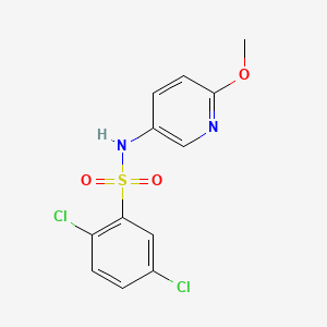 molecular formula C12H10Cl2N2O3S B2566250 2,5-dichloro-N-(6-methoxypyridin-3-yl)benzenesulfonamide CAS No. 497060-38-5