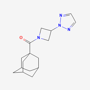 molecular formula C16H22N4O B2566251 (3-(2H-1,2,3-三唑-2-基)氮杂环丁-1-基)((3r,5r,7r)-金刚烷-1-基)甲烷酮 CAS No. 2191214-32-9