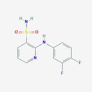 molecular formula C11H9F2N3O2S B2566253 2-[(3,4-ジフルオロフェニル)アミノ]ピリジン-3-スルホンアミド CAS No. 1340970-26-4