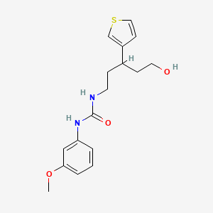 molecular formula C17H22N2O3S B2566257 1-(5-Hydroxy-3-(thiophen-3-yl)pentyl)-3-(3-methoxyphenyl)urea CAS No. 2034512-79-1