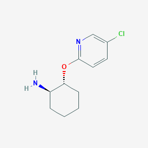 molecular formula C11H15ClN2O B2566260 (1R,2R)-2-(5-Chloropyridin-2-yl)oxycyclohexan-1-amine CAS No. 2277041-22-0
