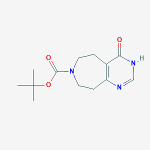 molecular formula C13H19N3O3 B2566263 tert-butyl 4-hydroxy-5H,6H,7H,8H,9H-pyrimido[4,5-d]azepine-7-carboxylate CAS No. 951134-38-6