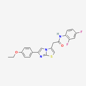 molecular formula C21H17F2N3O2S B2566264 N-(2,4-二氟苯基)-2-(6-(4-乙氧基苯基)咪唑并[2,1-b]噻唑-3-基)乙酰胺 CAS No. 897461-74-4