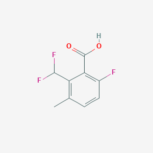 molecular formula C9H7F3O2 B2566268 2-(Difluoromethyl)-6-fluoro-3-methylbenzoic acid CAS No. 2248337-61-1