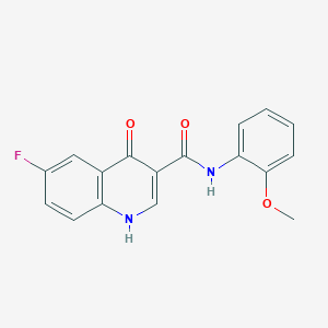 molecular formula C17H13FN2O3 B2566274 6-fluoro-4-hydroxy-N-(2-methoxyphenyl)quinoline-3-carboxamide CAS No. 951961-47-0