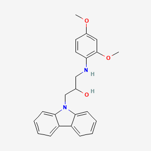molecular formula C23H24N2O3 B2566279 1-Carbazol-9-yl-3-(2,4-dimethoxy-phenylamino)-propan-2-ol CAS No. 326611-59-0