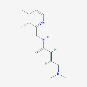 (E)-4-(Dimethylamino)-N-[(3-fluoro-4-methylpyridin-2-yl)methyl]but-2-enamide