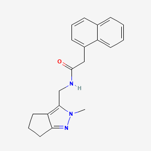molecular formula C20H21N3O B2566282 N-((2-methyl-2,4,5,6-tetrahydrocyclopenta[c]pyrazol-3-yl)methyl)-2-(naphthalen-1-yl)acetamide CAS No. 2034552-35-5
