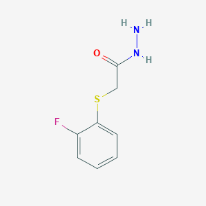 molecular formula C8H9FN2OS B2566289 2-[(2-Fluorophenyl)sulfanyl]acetohydrazide CAS No. 848052-92-6