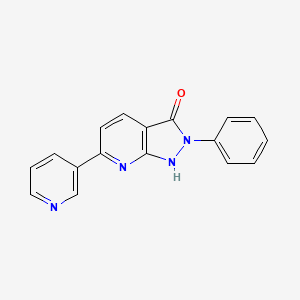 molecular formula C17H12N4O B2566295 2-phenyl-6-pyridin-3-yl-1,2-dihydro-3H-pyrazolo[3,4-b]pyridin-3-one CAS No. 1081130-33-7