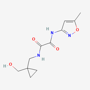 molecular formula C11H15N3O4 B2566303 N1-((1-(hydroxymethyl)cyclopropyl)methyl)-N2-(5-methylisoxazol-3-yl)oxalamide CAS No. 1251685-47-8