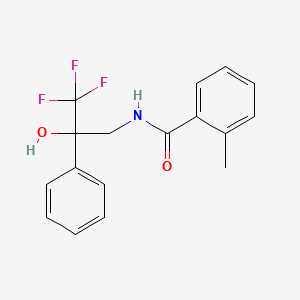 molecular formula C17H16F3NO2 B2566319 2-methyl-N-(3,3,3-trifluoro-2-hydroxy-2-phenylpropyl)benzamide CAS No. 1351634-12-2