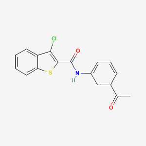 molecular formula C17H12ClNO2S B2566329 N-(3-acetylphenyl)-3-chloro-1-benzothiophene-2-carboxamide CAS No. 330202-12-5
