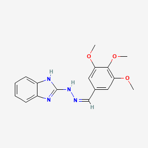 molecular formula C17H18N4O3 B2566333 N-[(Z)-(3,4,5-trimethoxyphenyl)methylideneamino]-1H-benzimidazol-2-amine CAS No. 328021-87-0