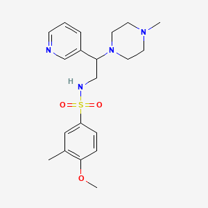 molecular formula C20H28N4O3S B2566337 4-methoxy-3-methyl-N-(2-(4-methylpiperazin-1-yl)-2-(pyridin-3-yl)ethyl)benzenesulfonamide CAS No. 863558-53-6