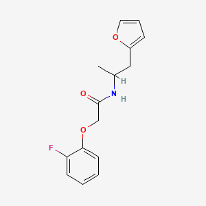 molecular formula C15H16FNO3 B2566346 2-(2-fluorophenoxy)-N-(1-(furan-2-yl)propan-2-yl)acetamide CAS No. 1219844-63-9