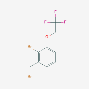 molecular formula C9H7Br2F3O B2566352 2-Bromo-1-(bromomethyl)-3-(2,2,2-trifluoroethoxy)benzene CAS No. 1824284-85-6