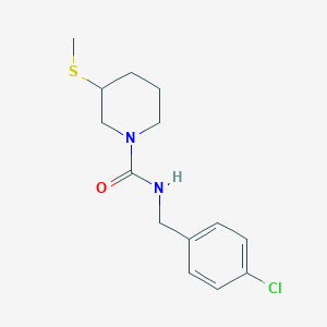 molecular formula C14H19ClN2OS B2566354 N-(4-氯苄基)-3-(甲硫基)哌啶-1-甲酰胺 CAS No. 2034222-94-9