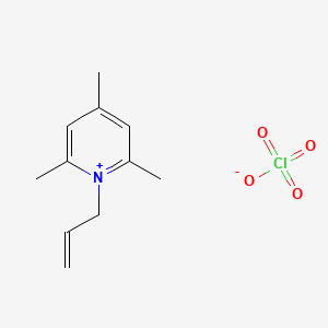 molecular formula C11H16ClNO4 B2566357 2,4,6-Trimethyl-1-(prop-2-en-1-yl)pyridin-1-ium perchlorate CAS No. 69821-61-0