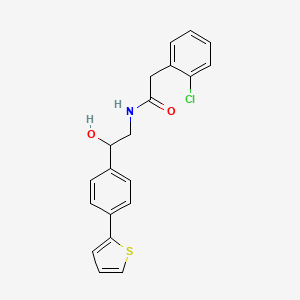 molecular formula C20H18ClNO2S B2566378 2-(2-chlorophenyl)-N-{2-hydroxy-2-[4-(thiophen-2-yl)phenyl]ethyl}acetamide CAS No. 2380192-15-2