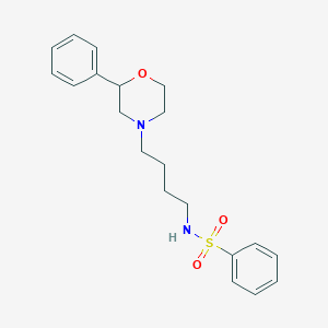 molecular formula C20H26N2O3S B2566379 N-(4-(2-苯基吗啉基)丁基)苯磺酰胺 CAS No. 954002-12-1