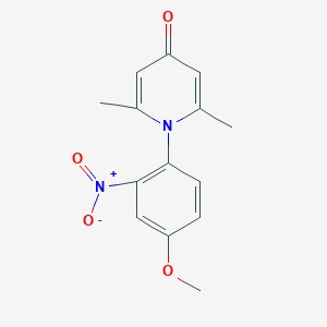 molecular formula C14H14N2O4 B256639 1-(4-methoxy-2-nitrophenyl)-2,6-dimethylpyridin-4(1H)-one 