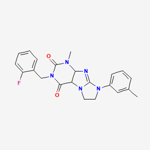 3-[(2-fluorophenyl)methyl]-1-methyl-8-(3-methylphenyl)-1H,2H,3H,4H,6H,7H,8H-imidazo[1,2-g]purine-2,4-dione