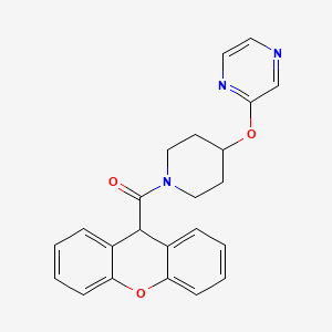 molecular formula C23H21N3O3 B2566391 (4-(pyrazin-2-yloxy)piperidin-1-yl)(9H-xanthen-9-yl)methanone CAS No. 1421482-24-7