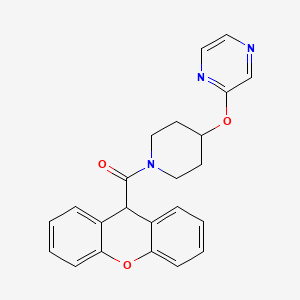 molecular formula C23H21N3O3 B2566391 (4-(吡嗪-2-氧基)哌啶-1-基)(9H-氧杂蒽-9-基)甲酮 CAS No. 1421482-24-7