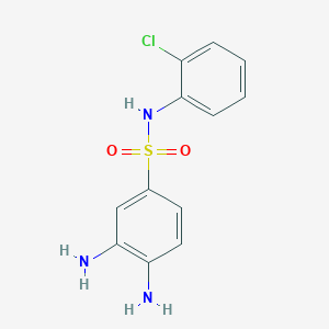 molecular formula C12H12ClN3O2S B2566407 3,4-二氨基-N-(2-氯苯基)-苯磺酰胺 CAS No. 326023-07-8