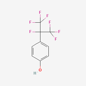 molecular formula C9H5F7O B2566412 4-(1,1,1,2,3,3,3-Heptafluoropropan-2-yl)phenol CAS No. 71360-30-0