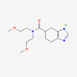 molecular formula C14H23N3O3 B2566416 N,N-bis(2-methoxyethyl)-4,5,6,7-tetrahydro-1H-benzo[d]imidazole-5-carboxamide CAS No. 2034440-06-5