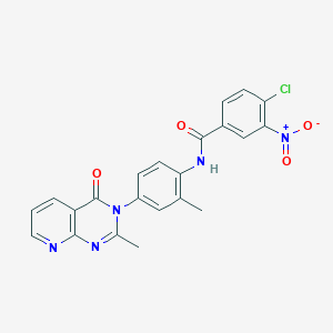 4-chloro-N-(2-methyl-4-(2-methyl-4-oxopyrido[2,3-d]pyrimidin-3(4H)-yl)phenyl)-3-nitrobenzamide