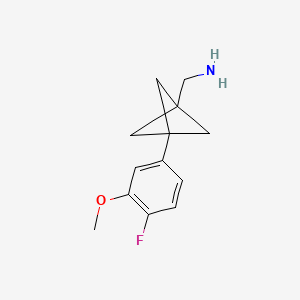 [3-(4-Fluoro-3-methoxyphenyl)-1-bicyclo[1.1.1]pentanyl]methanamine