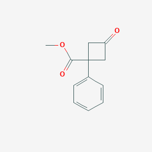 B2566435 3-Oxo-1-phenyl-cyclobutanecarboxylic acid methyl ester CAS No. 1035897-59-6
