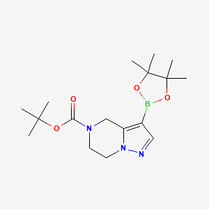 Tert-butyl 3-(4,4,5,5-tetramethyl-1,3,2-dioxaborolan-2-YL)-6,7-dihydropyrazolo[1,5-A]pyrazine-5(4H)-carboxylate