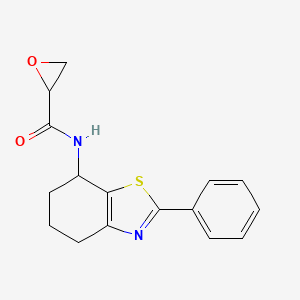 N-(2-Phenyl-4,5,6,7-tetrahydro-1,3-benzothiazol-7-yl)oxirane-2-carboxamide