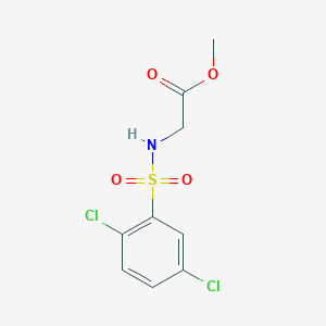 molecular formula C9H9Cl2NO4S B256647 Methyl 2-{[(2,5-dichlorophenyl)sulfonyl]amino}acetate 