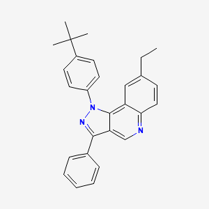 molecular formula C28H27N3 B2566473 1-(4-叔丁基苯基)-8-乙基-3-苯基-1H-吡唑并[4,3-c]喹啉 CAS No. 901264-65-1