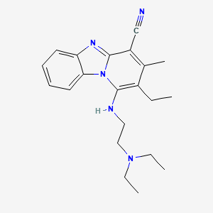 1-{[2-(Diethylamino)ethyl]amino}-2-ethyl-3-methylpyrido[1,2-a]benzimidazole-4-carbonitrile