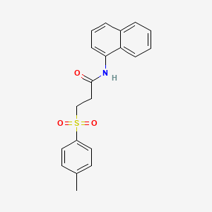 molecular formula C20H19NO3S B2566479 3-(4-methylbenzenesulfonyl)-N-(naphthalen-1-yl)propanamide CAS No. 892455-18-4