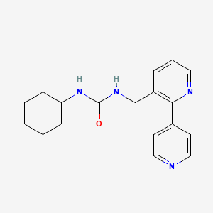 molecular formula C18H22N4O B2566489 1-([2,4'-Bipyridin]-3-ylmethyl)-3-cyclohexylurea CAS No. 2034304-77-1