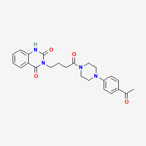 molecular formula C24H26N4O4 B2566490 3-{4-[4-(4-acetylphenyl)piperazin-1-yl]-4-oxobutyl}quinazoline-2,4(1H,3H)-dione CAS No. 896373-76-5