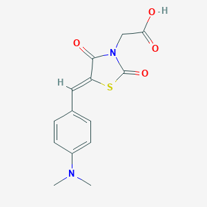 molecular formula C14H14N2O4S B256650 [5-(4-Dimethylamino-benzylidene)-2,4-dioxo-thiazolidin-3-yl]-acetic acid 