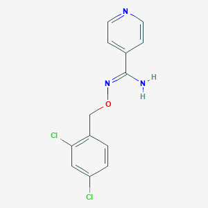 molecular formula C13H11Cl2N3O B2566505 N'-[(2,4-dichlorobenzyl)oxy]-4-pyridinecarboximidamide CAS No. 338403-95-5