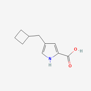 molecular formula C10H13NO2 B2566506 4-(Cyclobutylmethyl)-1H-pyrrole-2-carboxylic acid CAS No. 1784801-61-1