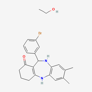 10-(3-Bromophenyl)-5,6-dimethyl-2,9-diazatricyclo[9.4.0.0^{3,8}]pentadeca-1(11),3,5,7-tetraen-12-one; ethanol