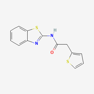 molecular formula C13H10N2OS2 B2566508 N-(1,3-benzothiazol-2-yl)-2-thiophen-2-ylacetamide CAS No. 335203-78-6